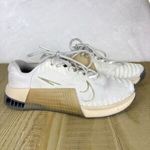 Nike Metcon 9 White Sand Gold Training Shoes DZ2537-104 Womens Size 7